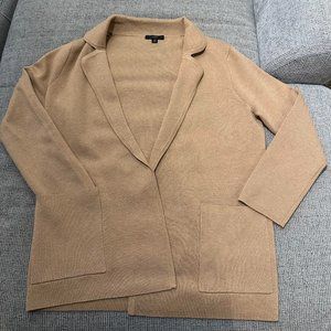 J Crew Sweater Blazer Women's Small Eloise Merino Woll Relaxed Tan Cardigan